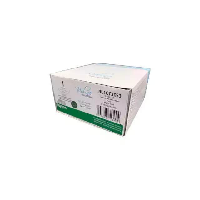 Agujas para Sutura de Nylon Bioline Caja x 24