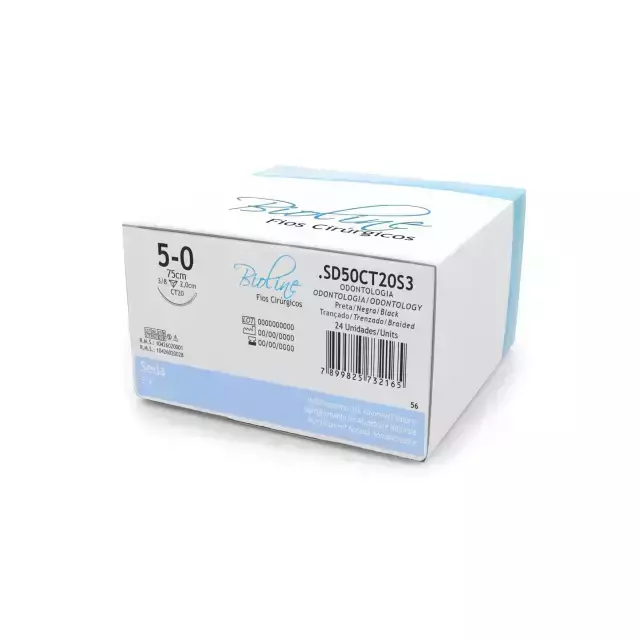 Agujas para Sutura de Seda Bioline Caja x 24 Unidades