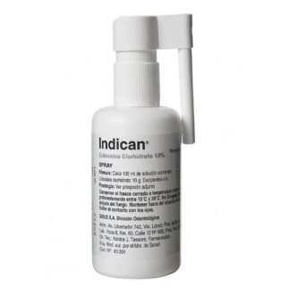 Anestesia Indican Tópica en Spray, Lidocaína Clorhidrato 10%, 60 ml. Sidus