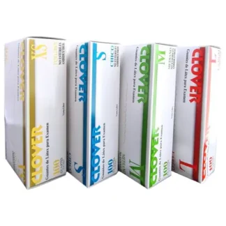 Guantes de látex, caja x 100