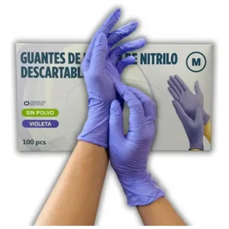 Guantes de nitrilo lila