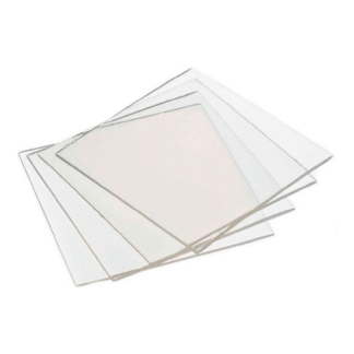 Placas Cuadradas Rígidas para termoformado 0.08", (127x127mm) x 5u. Evoden